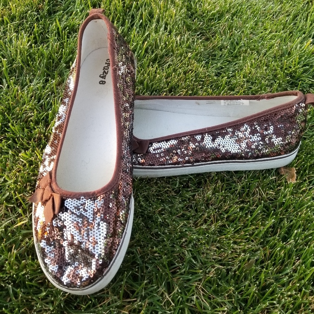 Reversible Sequined Slip-on Shoes